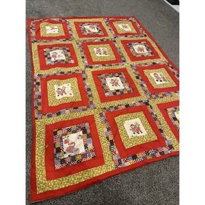 Vintage Raggedy‎ Ann & Andy Homemade Quilt Patchwork, Crib/Toddler Bed Size